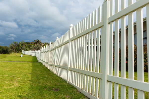 White Vinyl Fence Installation in Santa Fe