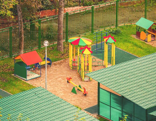 Playground Fence Installation in Santa Fe